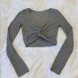 Cropped knot Grey Sweater